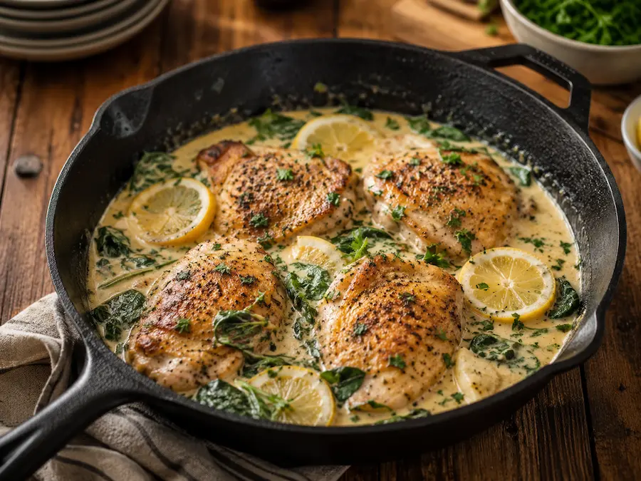 easy one pot dinner in a cast iron skillet on weeknight